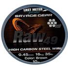 SAVAGE GEAR RAW49 0.45mm 16kg UNCOATED BROWN 10m