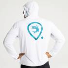 ADVENTER & FISHING UV HOODIE WHITE & BLUEFIN