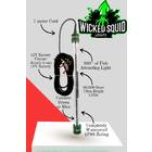 WICKED SQUID 4 SIDED ALUMINIUM 360 DEGREE WATERPROOF GREEN LIGHT 110cm