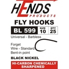 HENDS FLY HOOKS BL599 BARBLESS