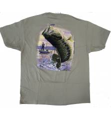 FISHING T-SHIRT GREEN BASS