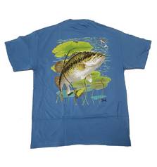 FISHING T-SHIRT BLUE BASS