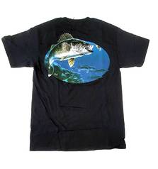 FISHING T-SHIRT BLACK ZANDER