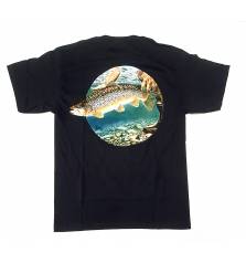 FISHING T-SHIRT BLACK TROUT