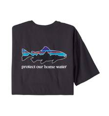 PATAGONIA M'S L/S HOME WATER TROUT RESPONSIBILI-TEE BLACK