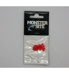 MONSTER BITE PLASTIC BEADS ROUND 4mm RED