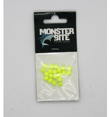 MONSTER BITE PLASTIC BEADS YELLOW 6mm