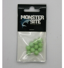 MONSTER BITE LUMINOUS BEADS ROUND PLASTIC 9mm