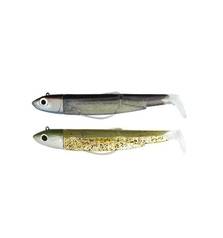 FIIISH BLACK MINNOW DOUBLE COMBO OFFSHORE 90MM 10G #KAKI PAILETTE / SEXY BROWN
