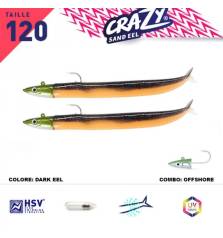 FIIISH CRAZY SANDEEL TWO COMBOS OFFSHORE 120mm 15g #DARK EEL
