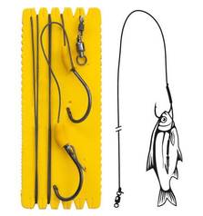 BLACK CAT BOUY AND BOAT GHOST SINGLE HOOK RIG 6/0