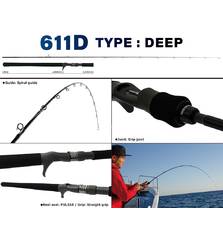 YAMAGA BLANKS SEAWALK TAIRUBBER 611D TYPE DEEP 100-250g PE0.8-1.2