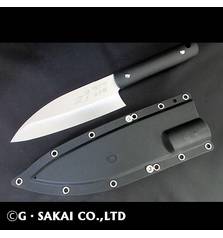 G * SAKAI SB-4 RUST FREE DEBA KNIFE SINGLE EDGED BLACK