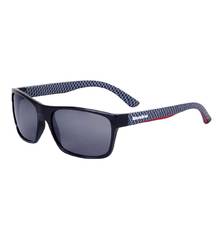 SNOWBEE SPECTRE RETRO FULL FRAME SUNGLASSES BLACK/GREY CHECK, SMOKE LENS