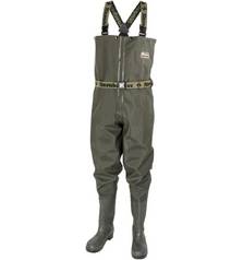 SNOWBEE GRANITE PVC CHEST WADERS CLEATED SOLE size 41