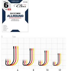 COBRA HOOKS ALLROUND MIX CA121 10PCS