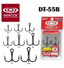 VANFOOK DT-55B SHORT BLACK TREBLE HOOK