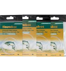 SNOWBEE HEAVY BUTT MONO LEADER 10ft 10lb x2