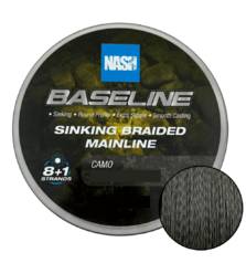 NASH BASELINE SINKING BRAIDED MAINLINE CAMO 0.2MM 20LB 600M