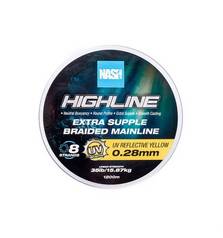 NASH HIGHLINE EXTRA SUPPLE BRAIDED MAINLINE YELLOW UV 0.24MM 600M