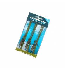 NASH LEADCORE LEADER HELI CLIP RIGS 3pcs WEED GREEN