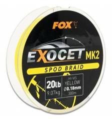 FOX EXOCET MK2 SPOD BRAID 0.18mm 20lb YELLOW