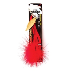 FOX RAGE PIKE SPINEERS SIZE5 7.82g gold red feather