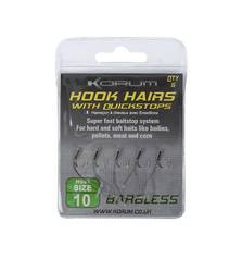 KORUM HOOK HAIRS WITH QS BARBLESS