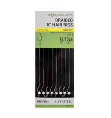 KORUM BIG FISH BRAIDED HAIR RIGS 15cm BARBLESS