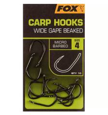 FOX CARP HOOKS WIDE GAPE BEAKED 8
