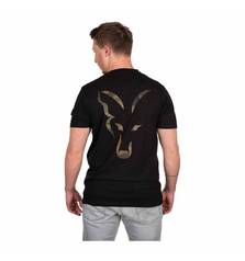 FOX LARGE PRINT T-SHIRT BLACK L