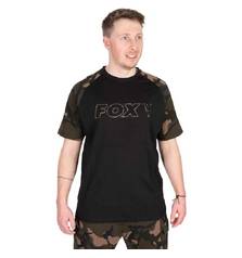 FOX OUTLINE PRINT T-SHIRT BLACK