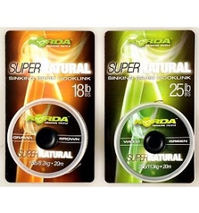 KORDA SUPER NATURAL SINKING BRAID HOOKLINK 25lb 20m