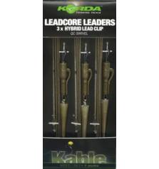 KORDA LEADCORE HYBRID LEAD CLIP QC SWIVEL GRAVEL BROWN