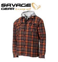 SAVAGE GEAR TWIN SHIRT JACKET L ORANGE/GREY