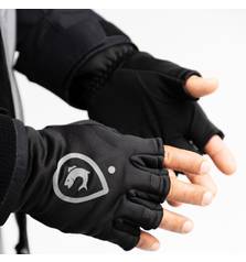 ADVENTER & FISHING FISHING GLOVES SHORT BLACK-THERMO