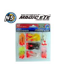 BLACK HOLE MAGIC EYE SMALL WORM KITS LURES + JIGHEADS