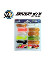BLACK HOLE MAGIC EYE SALTWATER WORM KITS LURES + JIGHEADS