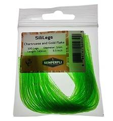 SEMPERFLI SILILEGS #CHARTRUESE AND GOLD FLAKE