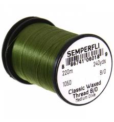 SEMPERFLI WAXED THREAD 8/0 #MEDIUM OLIVE