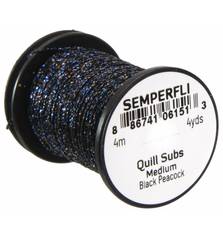 SEMPERFLI PEACOCK QUILL SUBS #MEDIUM BLACK PEACOCK