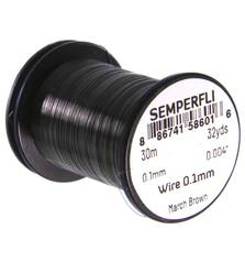 SEMPERFLI WIRE 0,1mm #MARCH BROWN