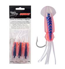 BLACK MAGIC SQUIDLY 12CM RIG #BLUE ORANGE