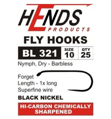 HENDS FLY HOOKS BL321 BARBLESS