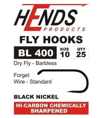 HENDS FLY HOOKS BL400 BARBLESS