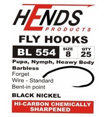 HENDS FLY HOOKS BL554 BARBLESS