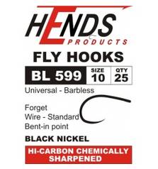 HENDS FLY HOOKS BL599 BARBLESS