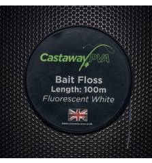 CASTAWAY BAIT FLOSS FLO WHITE 100m