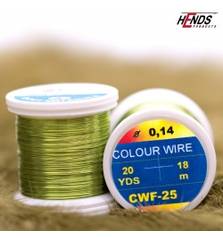 HENDS COLOUR WIRE OLIVE GREEN 0.14