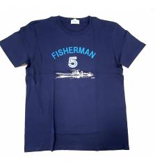 FISHERMAN 5 COTTON T-SHIRT BLUE #L